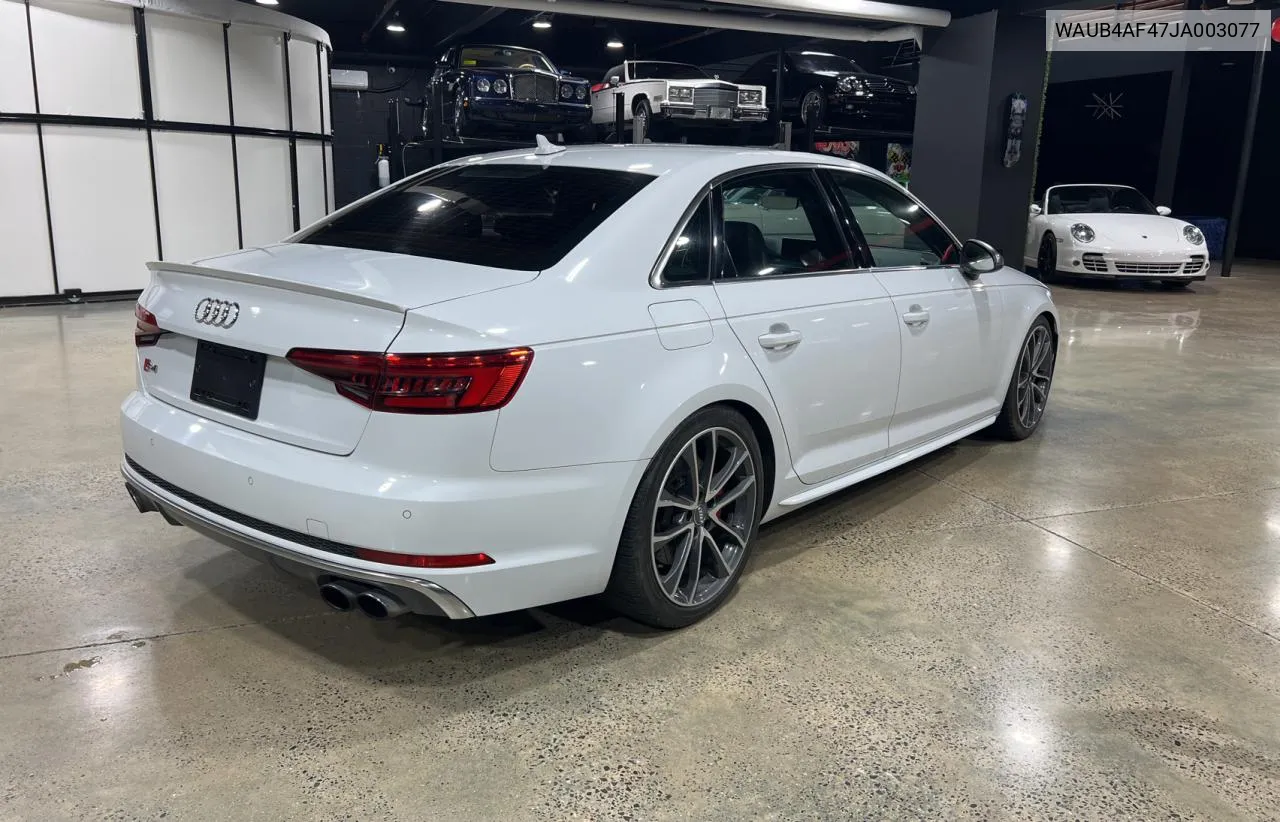 2018 Audi S4 Premium Plus VIN: WAUB4AF47JA003077 Lot: 73192274