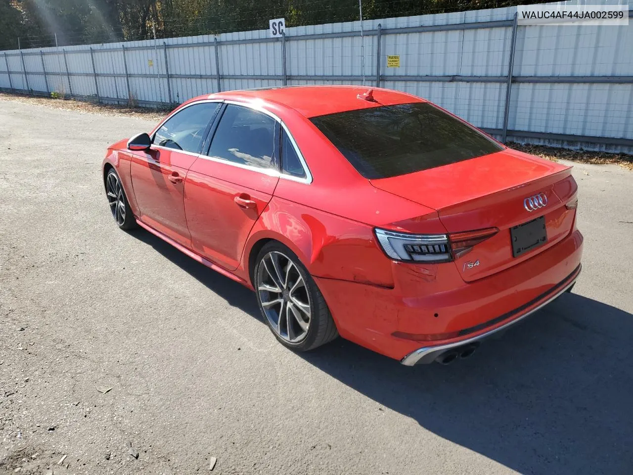 2018 Audi S4 Prestige VIN: WAUC4AF44JA002599 Lot: 76480454