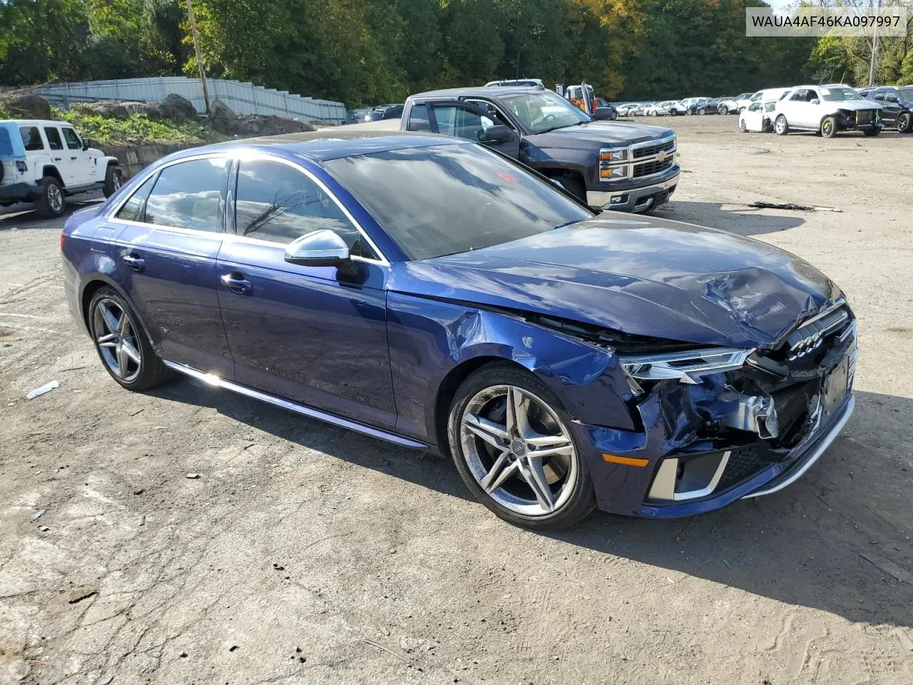 2019 Audi S4 Premium VIN: WAUA4AF46KA097997 Lot: 73131964