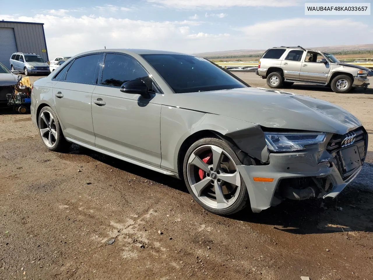 2019 Audi S4 Premium Plus VIN: WAUB4AF48KA033657 Lot: 74136714