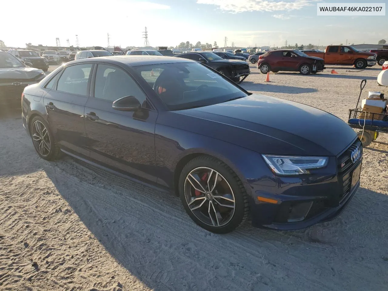 2019 Audi S4 Premium Plus VIN: WAUB4AF46KA022107 Lot: 74799524