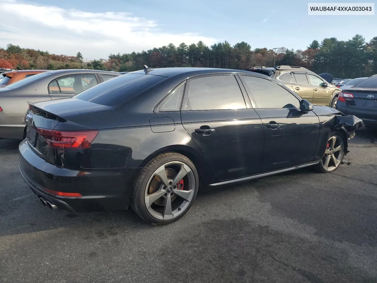 2019 Audi S4 Premium Plus VIN: WAUB4AF4XKA003043 Lot: 78053854