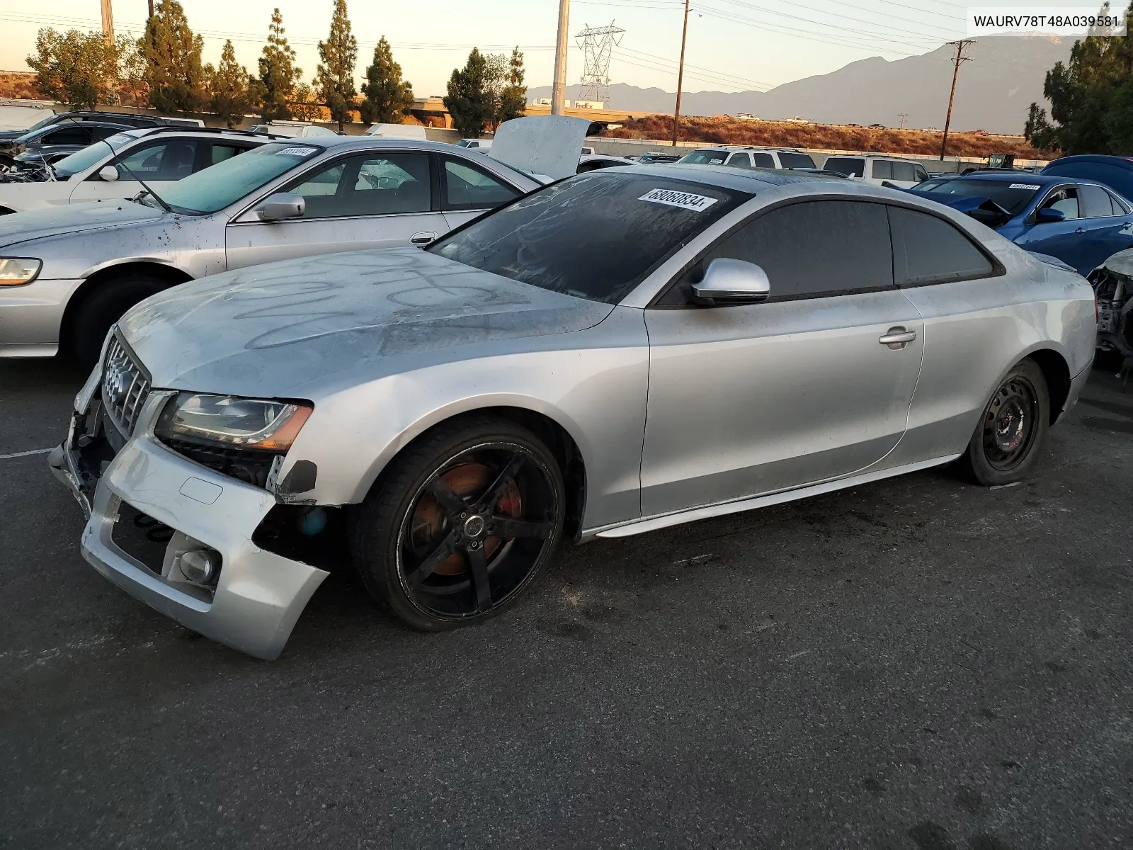 2008 Audi S5 Quattro VIN: WAURV78T48A039581 Lot: 68060834