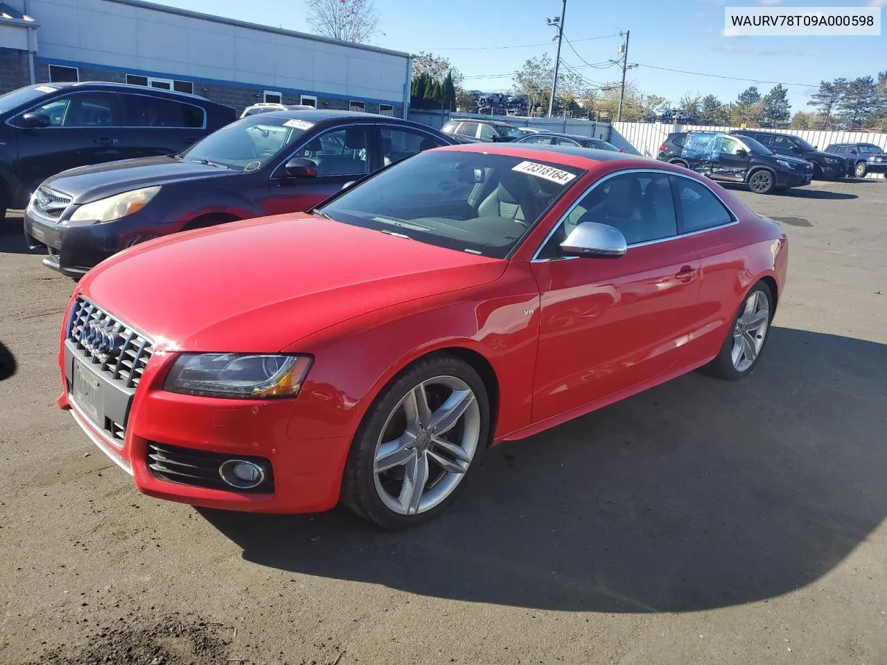 2009 Audi S5 Quattro VIN: WAURV78T09A000598 Lot: 73318164