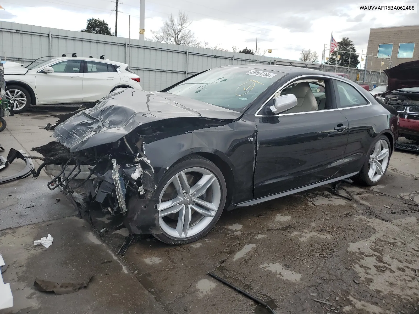 2011 Audi S5 Prestige VIN: WAUVVAFR5BA062488 Lot: 45954194