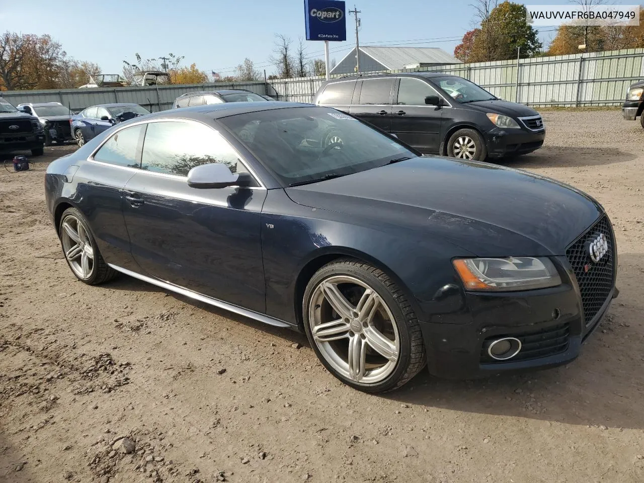 2011 Audi S5 Prestige VIN: WAUVVAFR6BA047949 Lot: 76336094