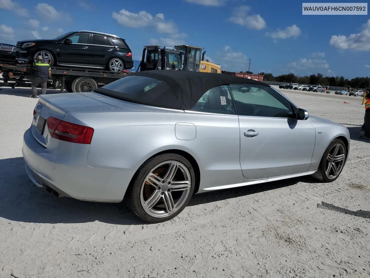 2012 Audi S5 Prestige VIN: WAUVGAFH6CN007592 Lot: 76804264