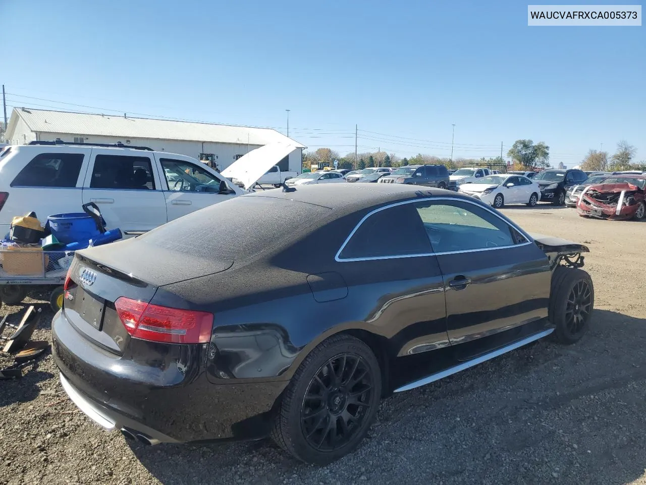 2012 Audi S5 Premium Plus VIN: WAUCVAFRXCA005373 Lot: 77127594