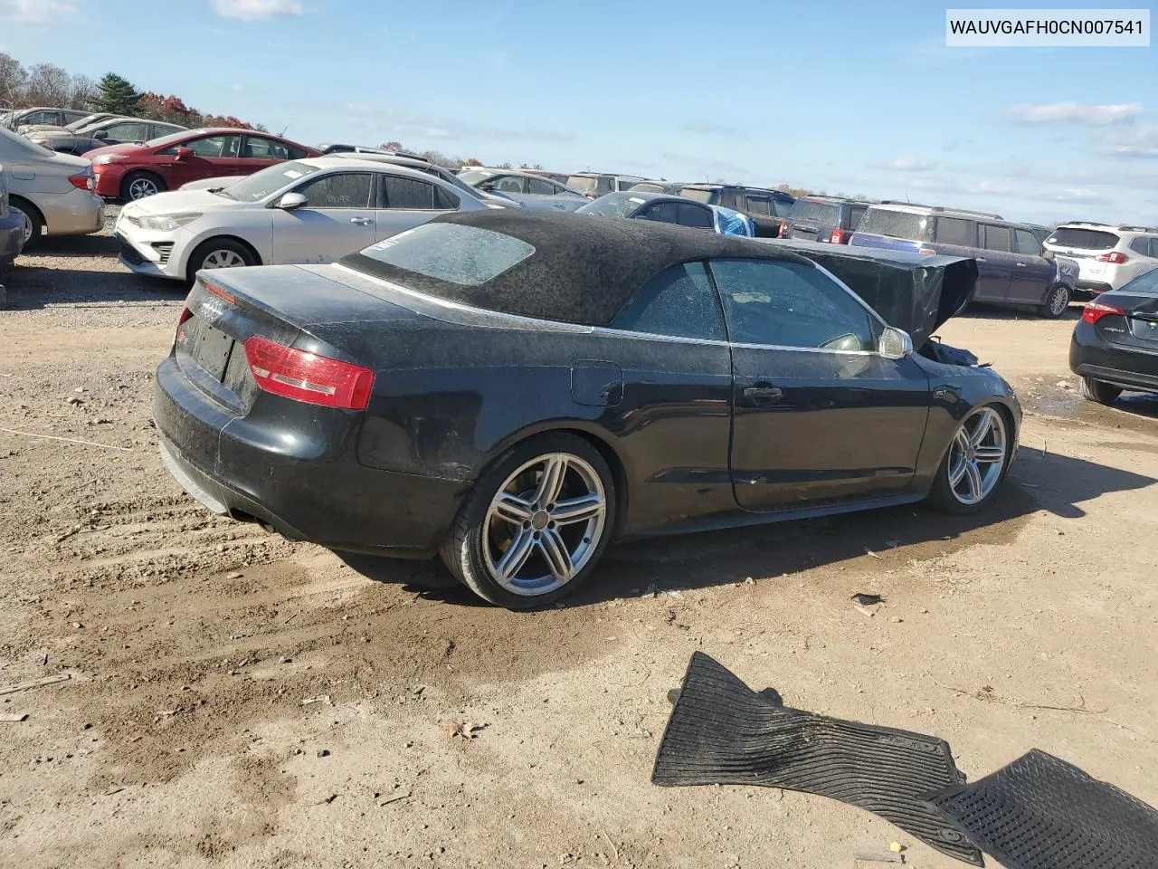 2012 Audi S5 Prestige VIN: WAUVGAFH0CN007541 Lot: 78230154