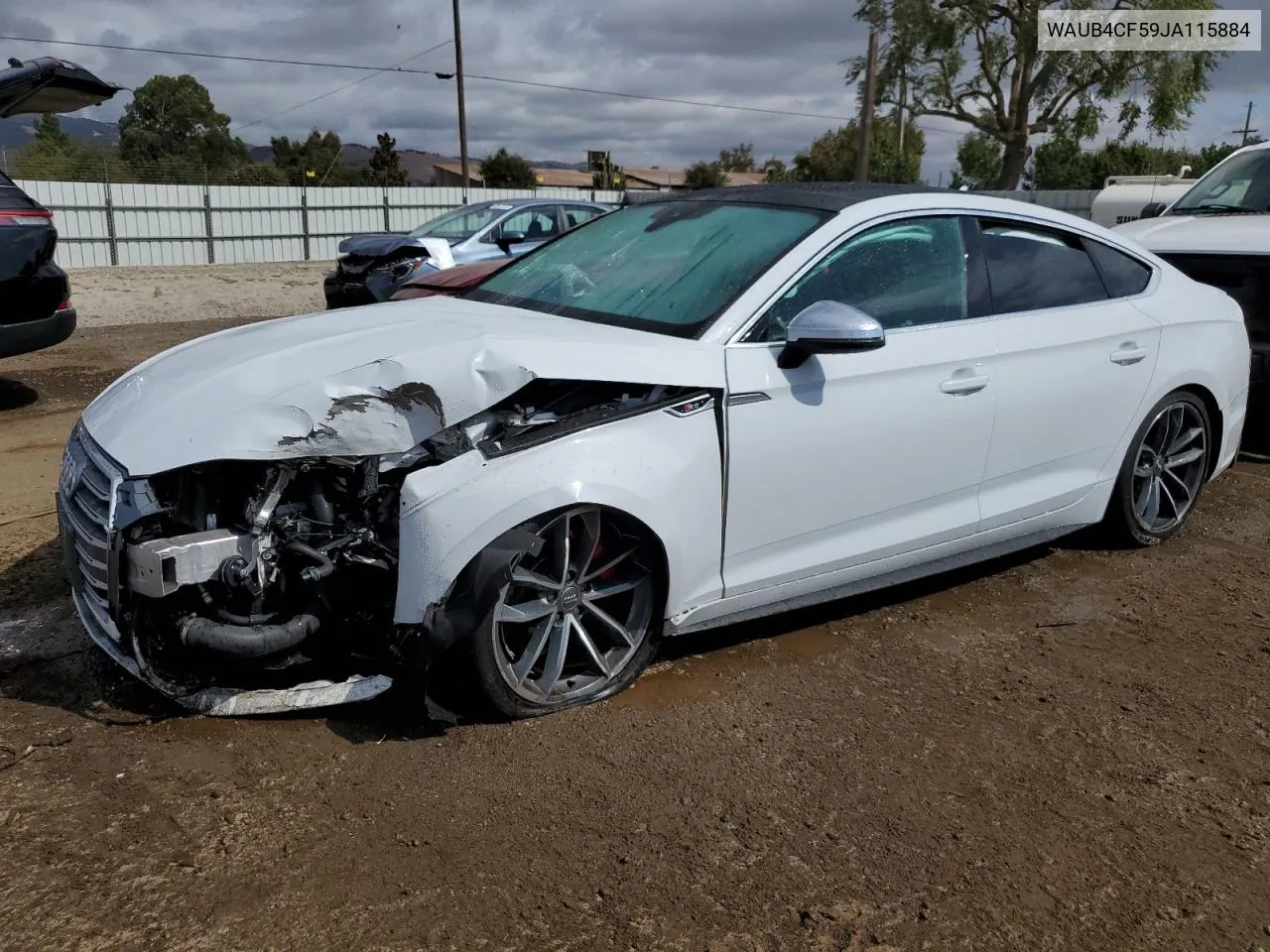 2018 Audi S5 Premium Plus VIN: WAUB4CF59JA115884 Lot: 71809104