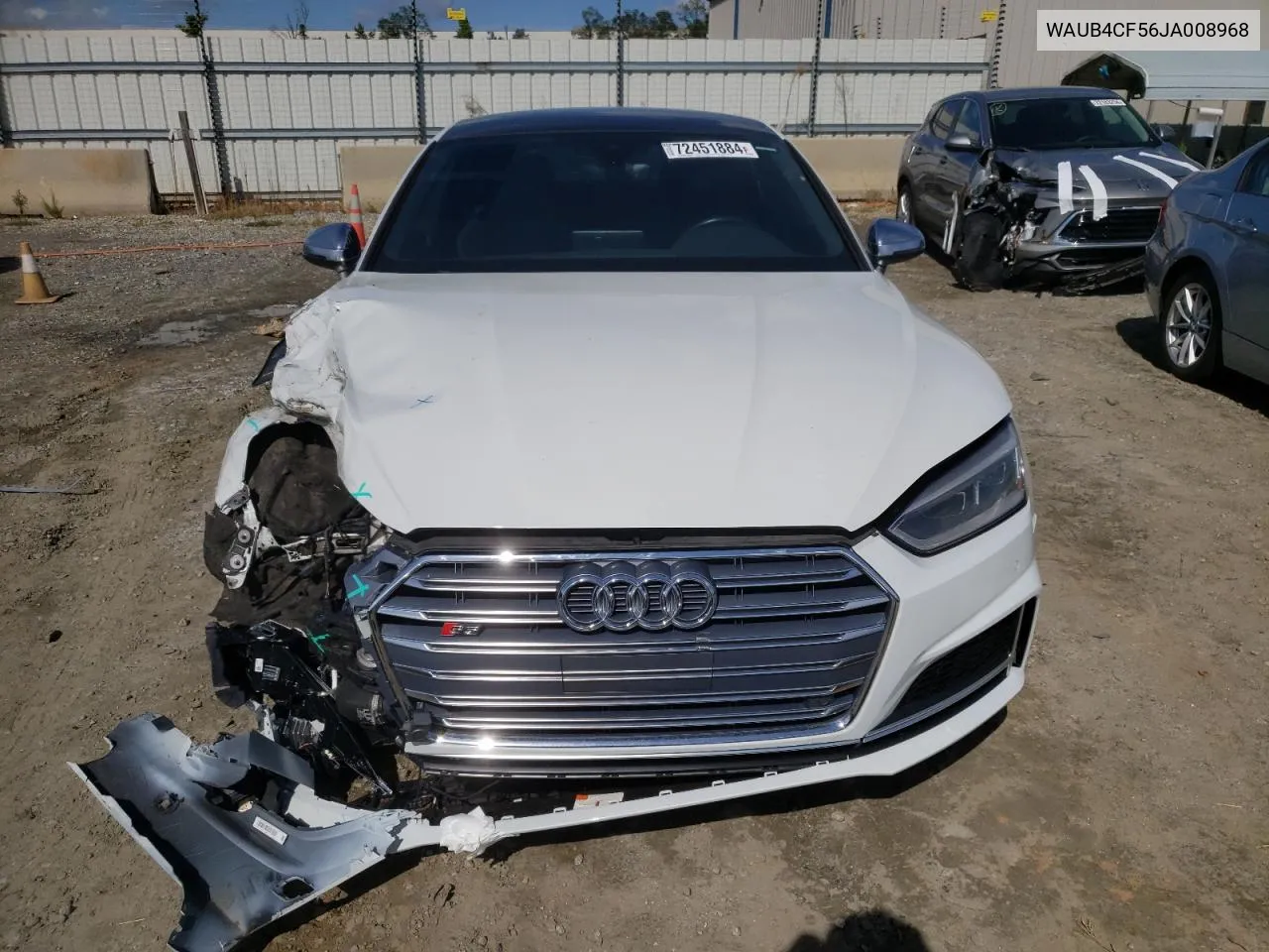 2018 Audi S5 Premium Plus VIN: WAUB4CF56JA008968 Lot: 72451884