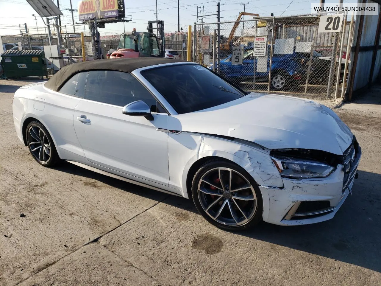 WAUY4GF59JN004438 2018 Audi S5 Premium Plus