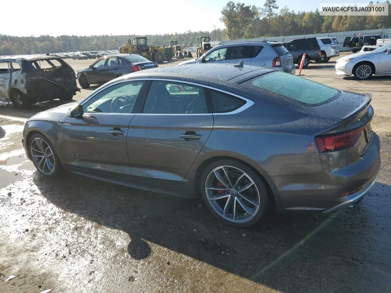 2018 Audi S5 Prestige VIN: WAUC4CF53JA031001 Lot: 77425054