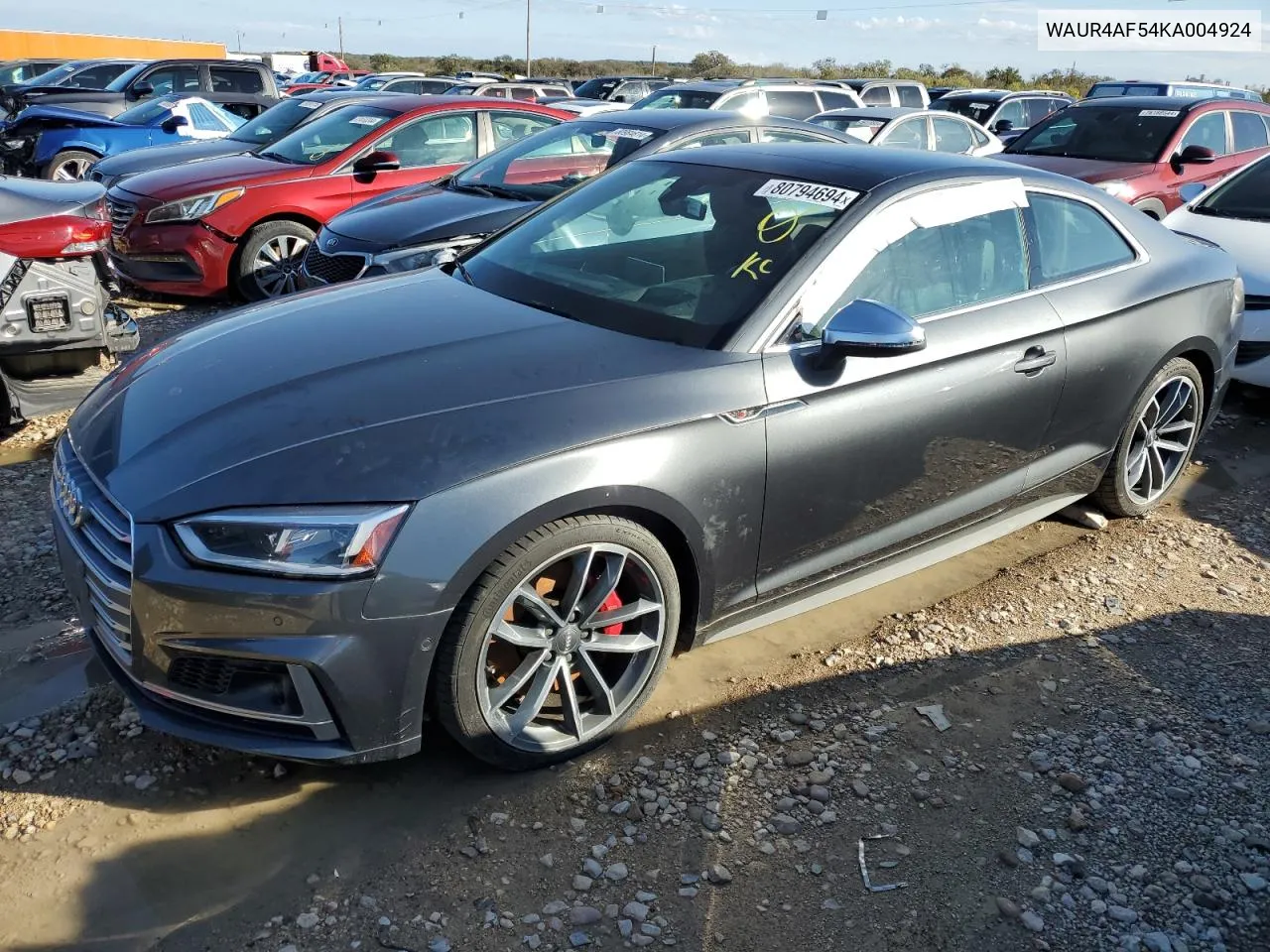 2019 Audi S5 Prestige VIN: WAUR4AF54KA004924 Lot: 80794694