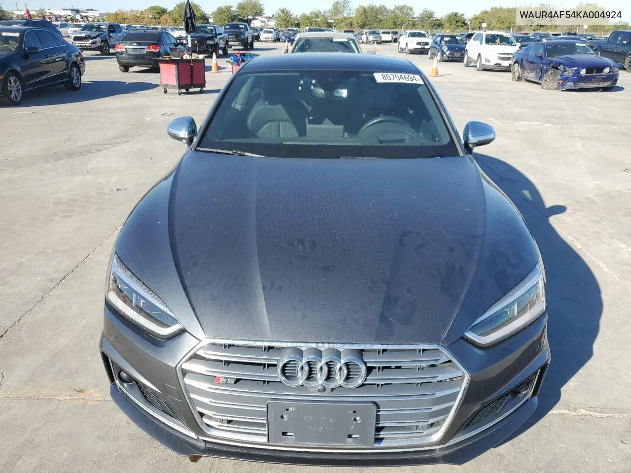 2019 Audi S5 Prestige VIN: WAUR4AF54KA004924 Lot: 80794694