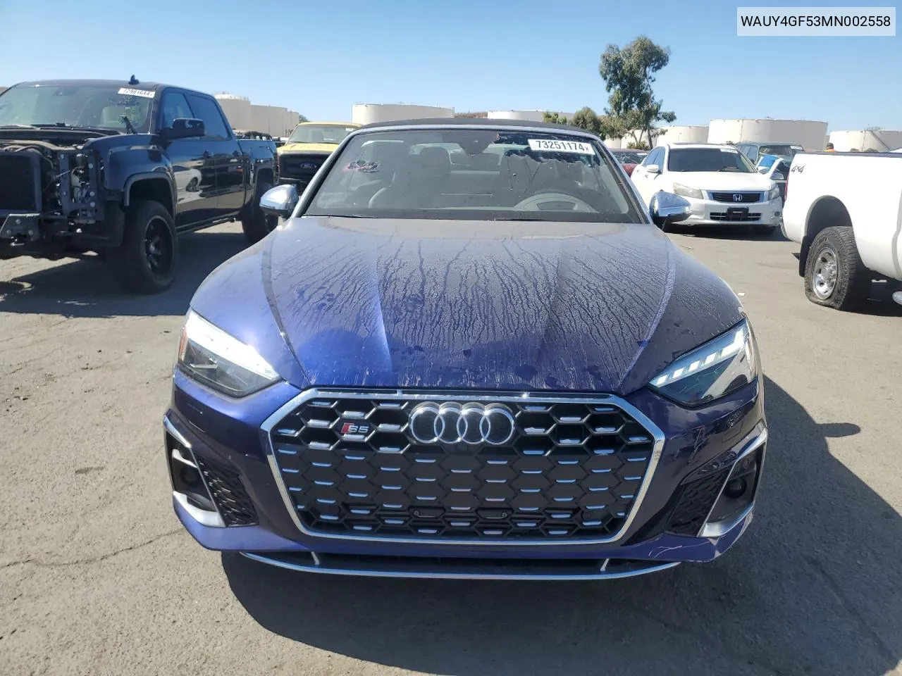 2021 Audi S5 Prestige VIN: WAUY4GF53MN002558 Lot: 73251174