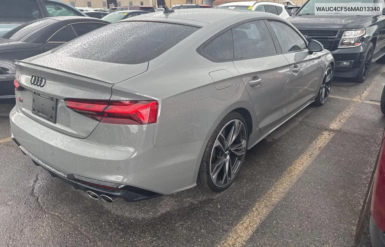 2021 Audi S5 Premium Plus VIN: WAUC4CF56MA013340 Lot: 78894384