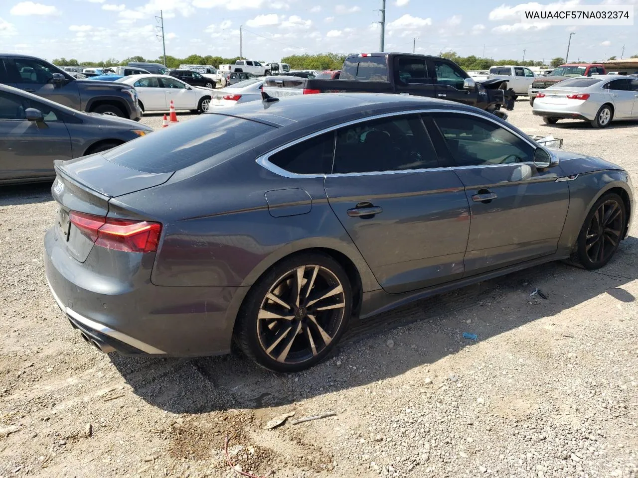 2022 Audi S5 Premium VIN: WAUA4CF57NA032374 Lot: 71952934