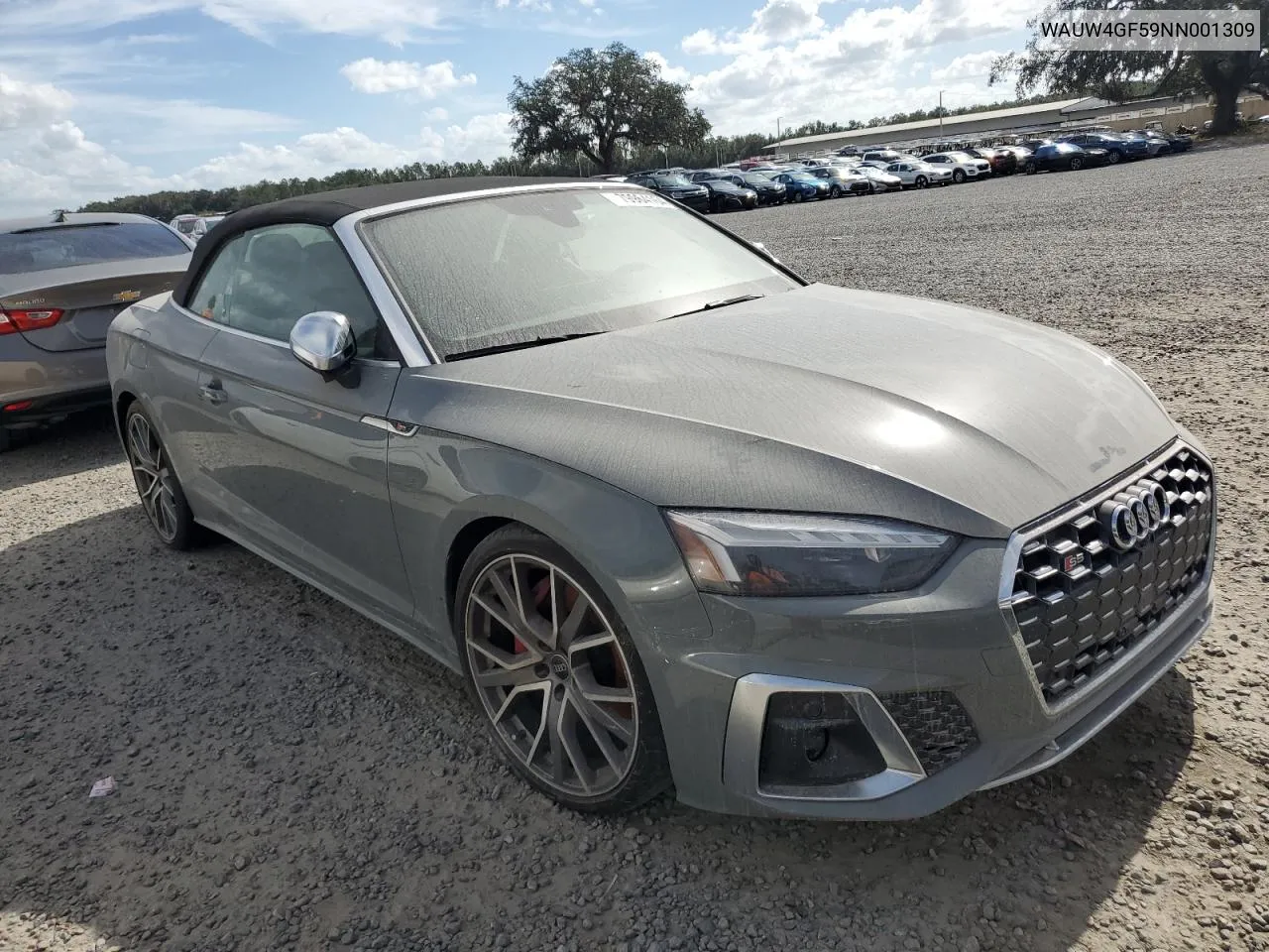 2022 Audi S5 Premium Plus VIN: WAUW4GF59NN001309 Lot: 79964164