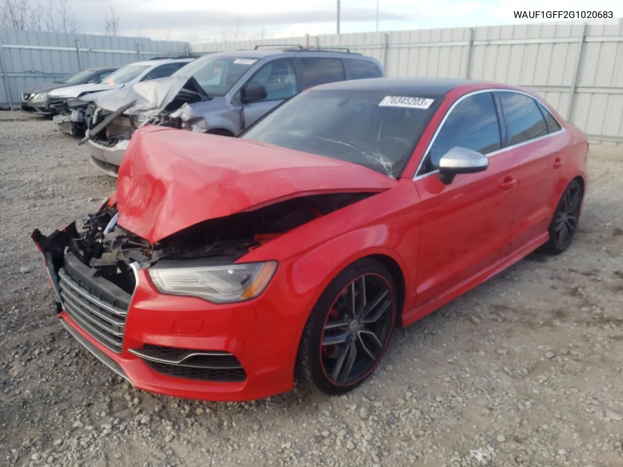 2016 Audi S3 Prestige VIN: WAUF1GFF2G1020683 Lot: 76345203