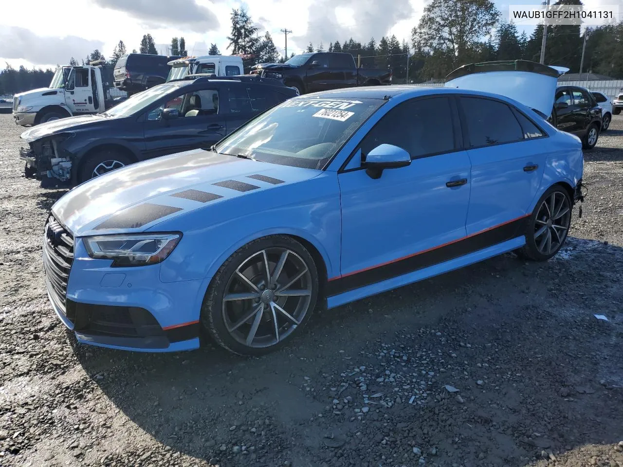 2017 Audi S3 Premium Plus VIN: WAUB1GFF2H1041131 Lot: 76021254