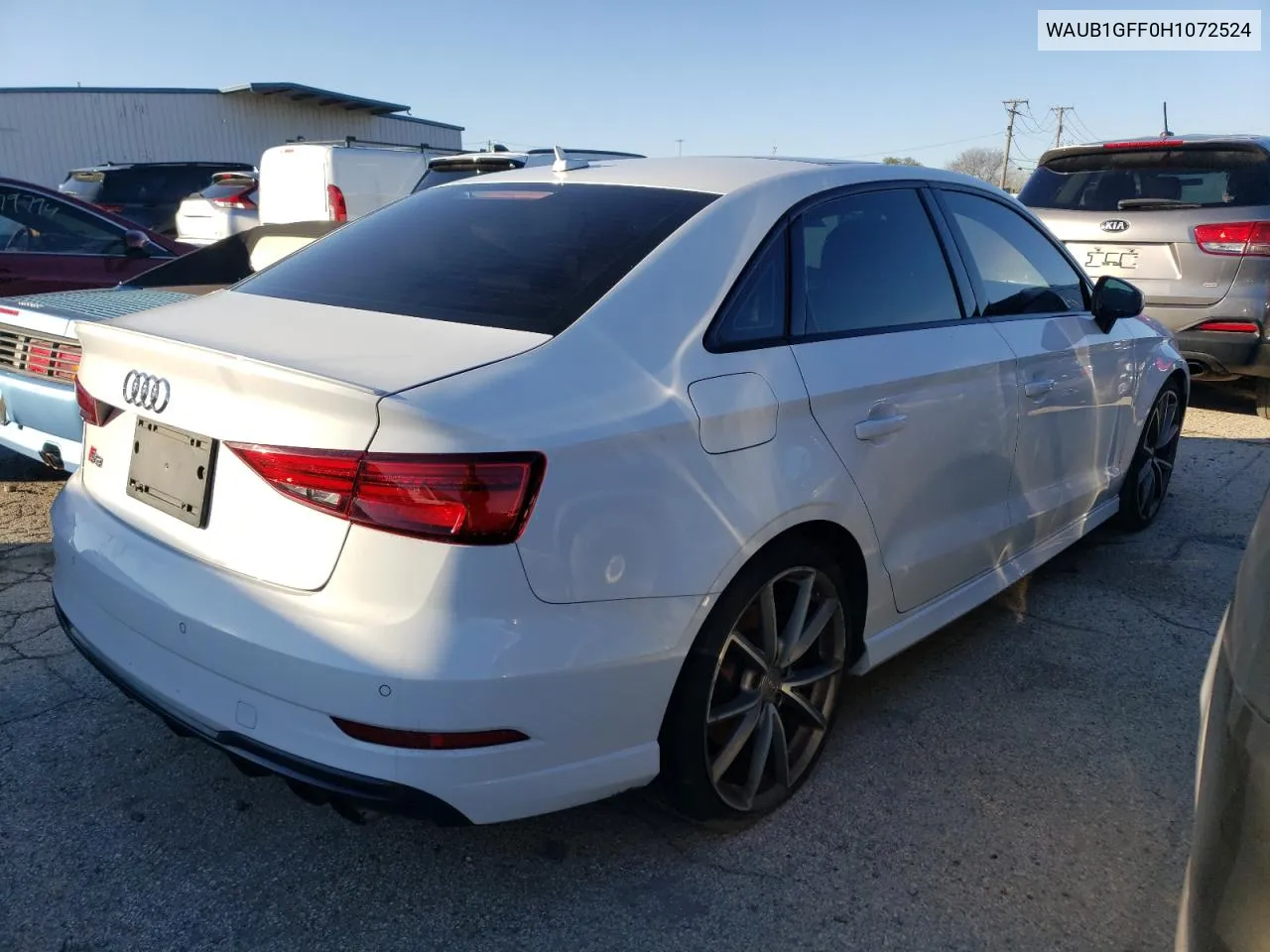 2017 Audi S3 Premium Plus VIN: WAUB1GFF0H1072524 Lot: 77965814