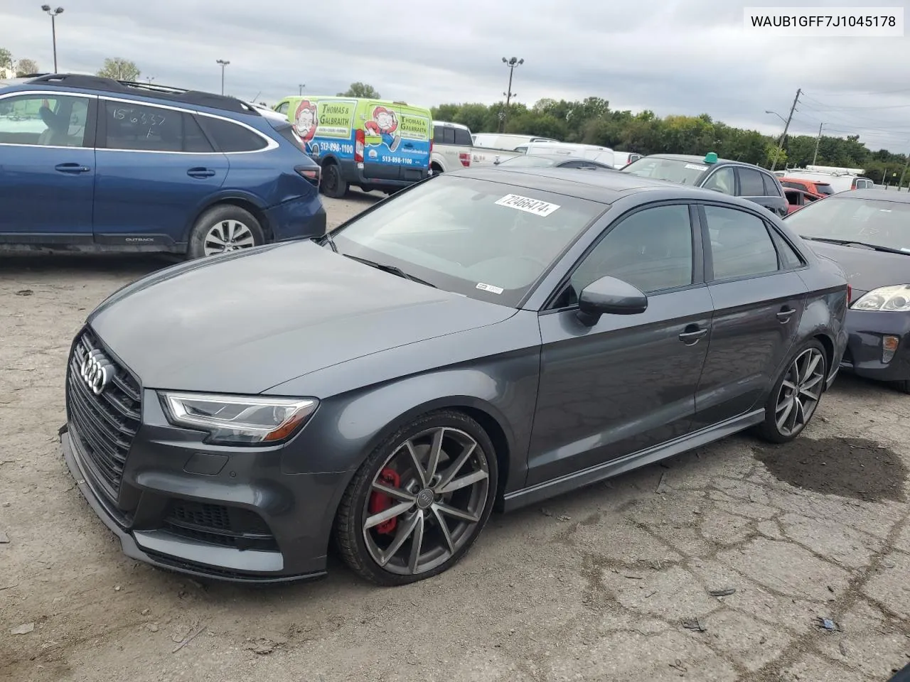 2018 Audi S3 Premium Plus VIN: WAUB1GFF7J1045178 Lot: 72466474