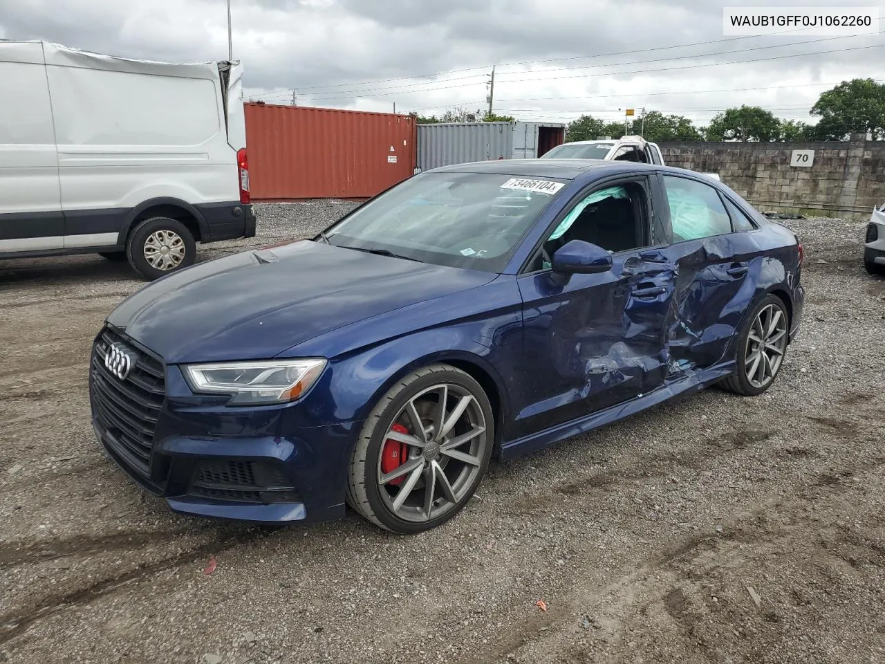 2018 Audi S3 Premium Plus VIN: WAUB1GFF0J1062260 Lot: 73466104