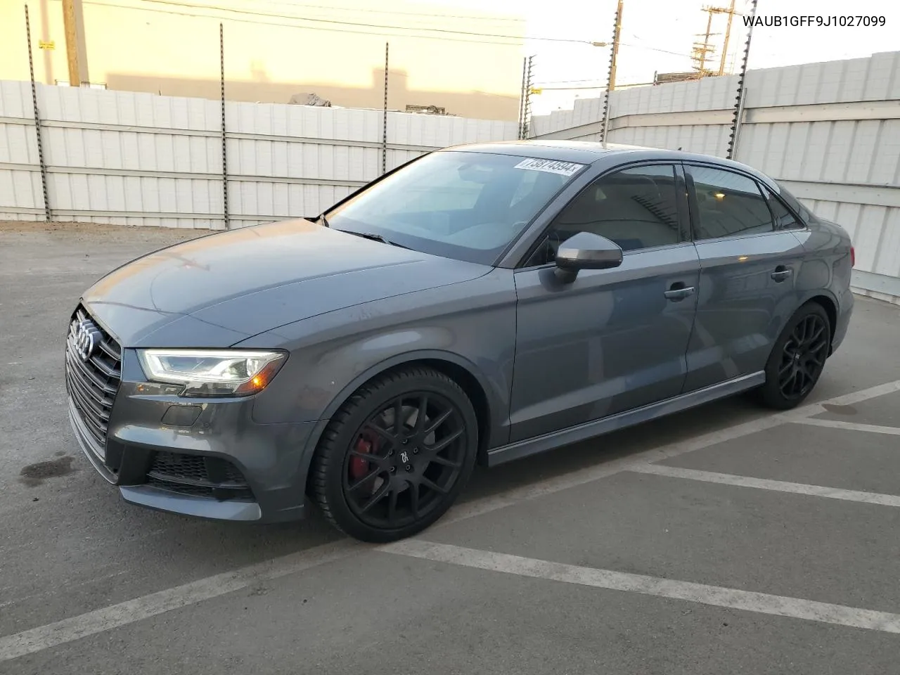 2018 Audi S3 Premium Plus VIN: WAUB1GFF9J1027099 Lot: 73874594