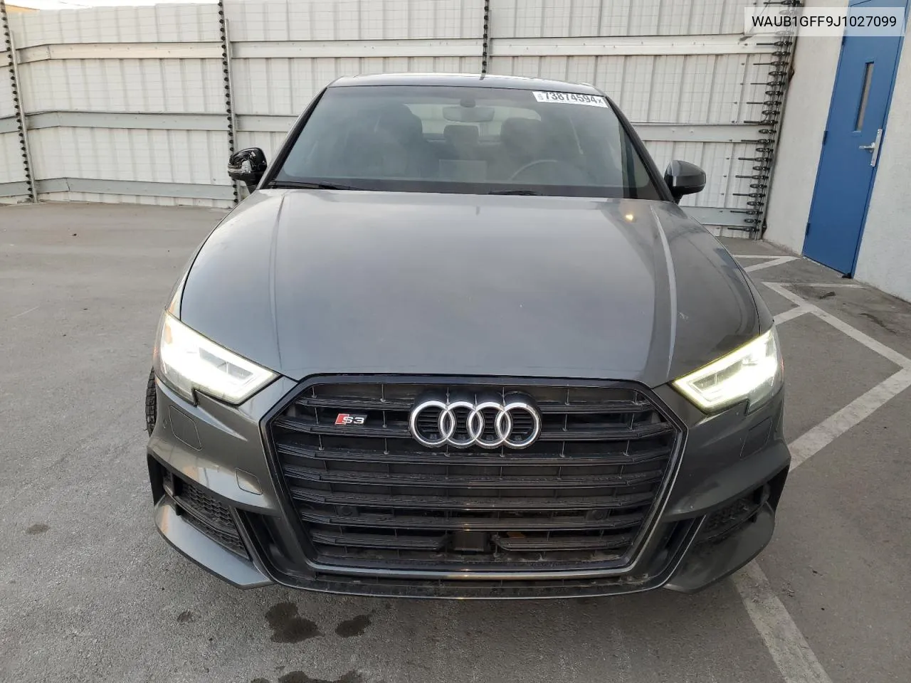 2018 Audi S3 Premium Plus VIN: WAUB1GFF9J1027099 Lot: 73874594