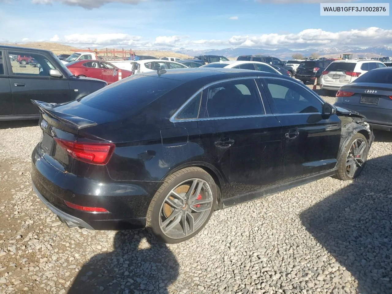 2018 Audi S3 Premium Plus VIN: WAUB1GFF3J1002876 Lot: 79230514