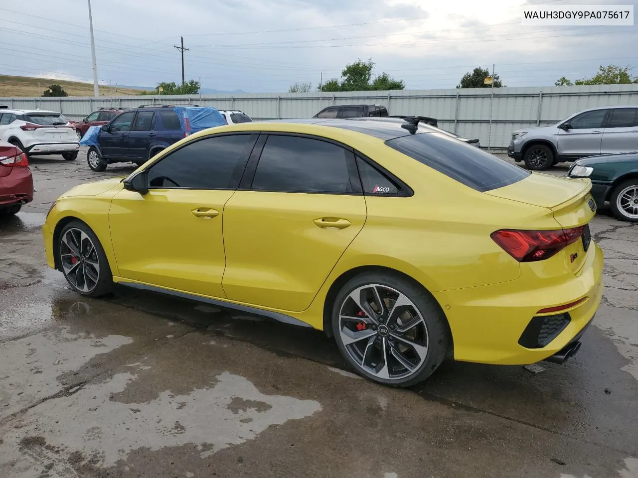 2023 Audi S3 Premium Plus VIN: WAUH3DGY9PA075617 Lot: 69869524