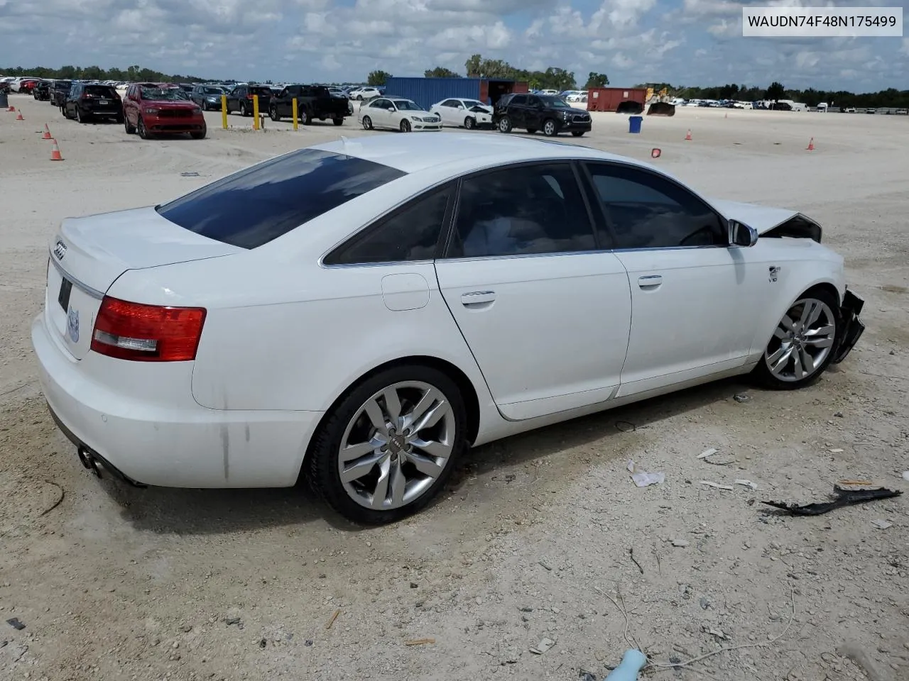 2008 Audi S6 Quattro VIN: WAUDN74F48N175499 Lot: 70387884