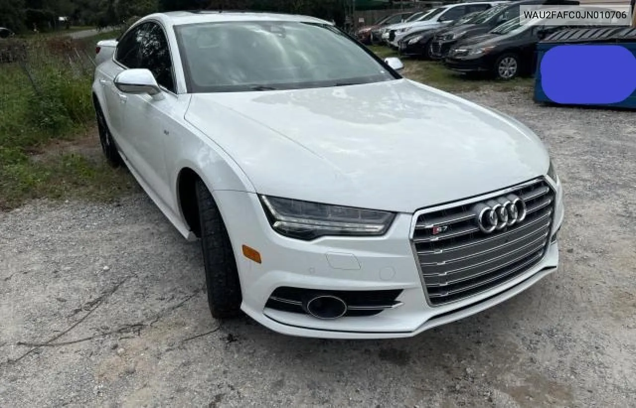 2018 Audi S7 Prestige VIN: WAU2FAFC0JN010706 Lot: 81540284