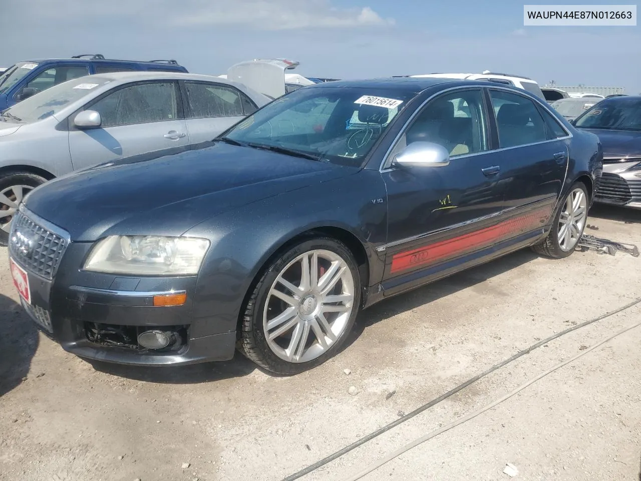 2007 Audi S8 Quattro VIN: WAUPN44E87N012663 Lot: 76015614