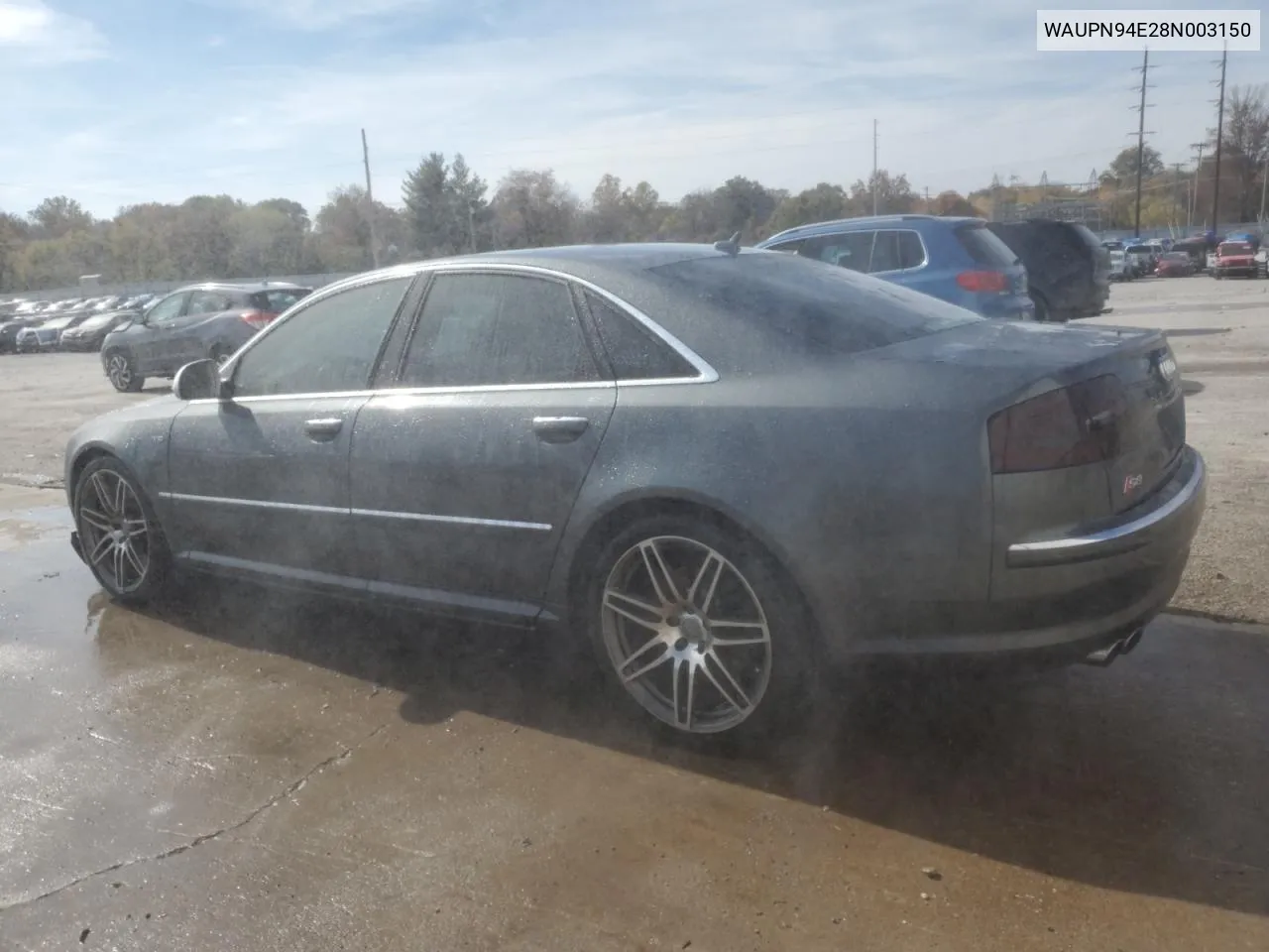 2008 Audi S8 Quattro VIN: WAUPN94E28N003150 Lot: 78130114