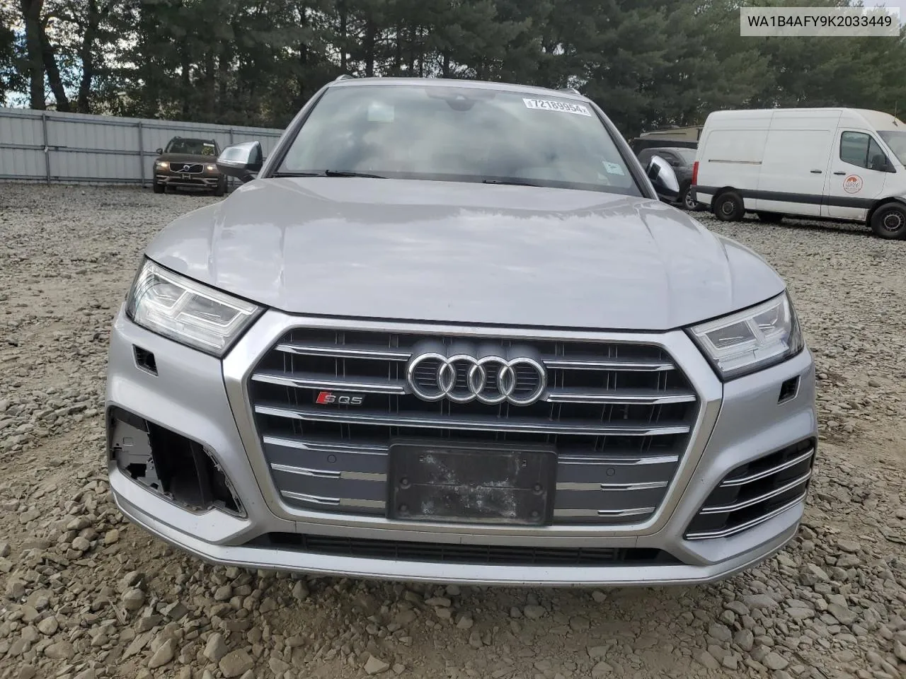 2019 Audi Sq5 Premium Plus VIN: WA1B4AFY9K2033449 Lot: 72189954