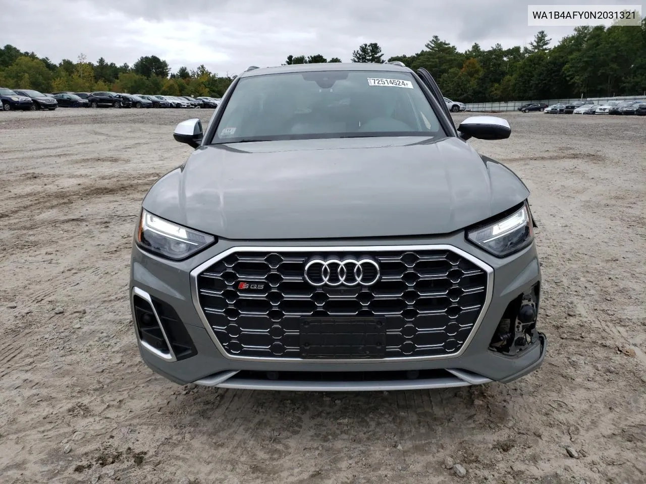 2022 Audi Sq5 Premium Plus VIN: WA1B4AFY0N2031321 Lot: 72514524