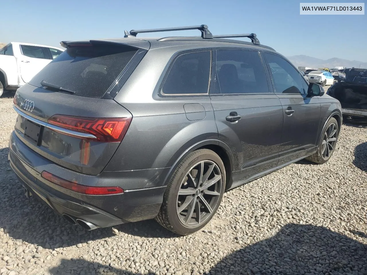 2020 Audi Sq7 Prestige VIN: WA1VWAF71LD013443 Lot: 75682074