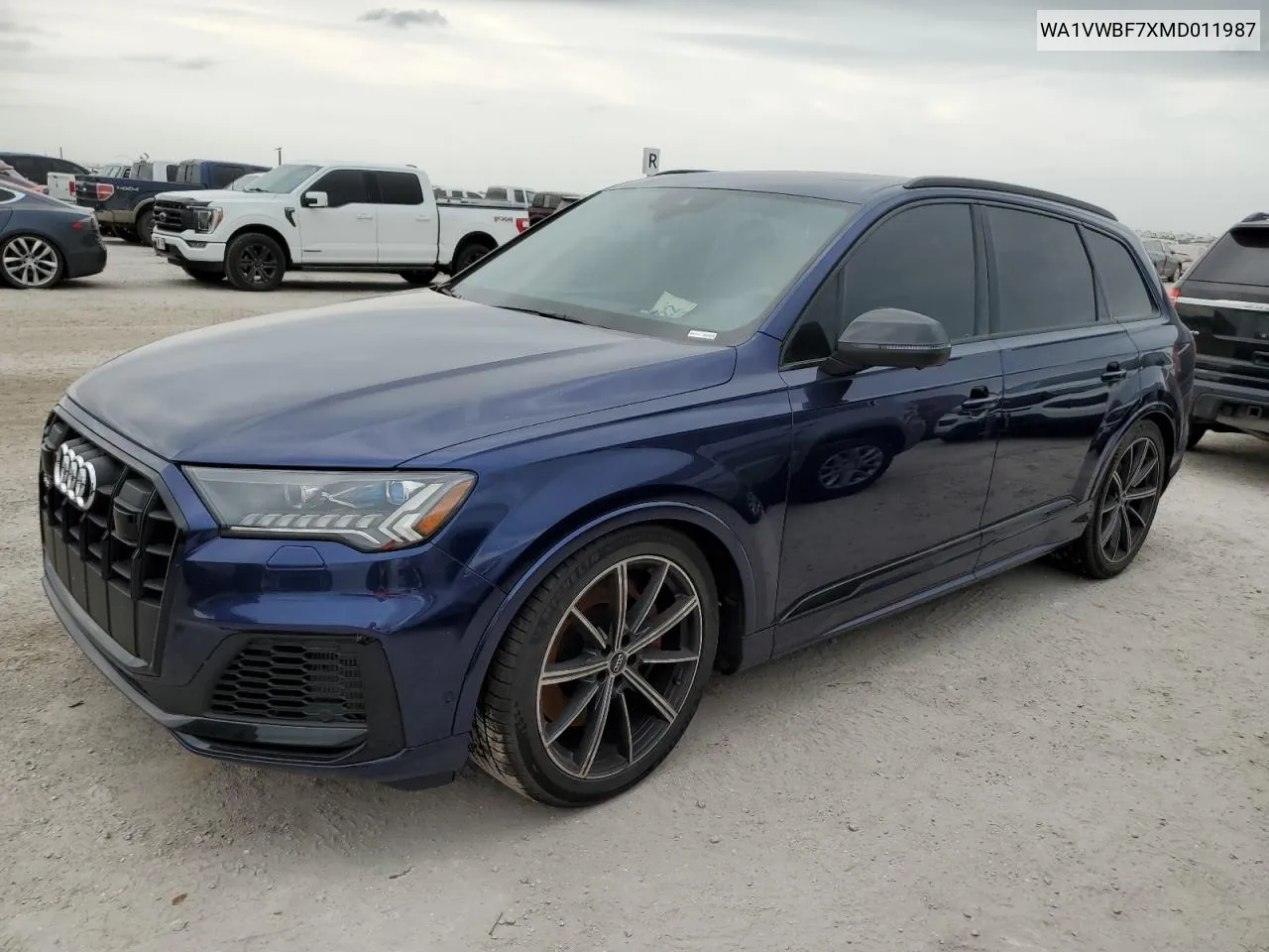 2021 Audi Sq7 Prestige VIN: WA1VWBF7XMD011987 Lot: 74781474