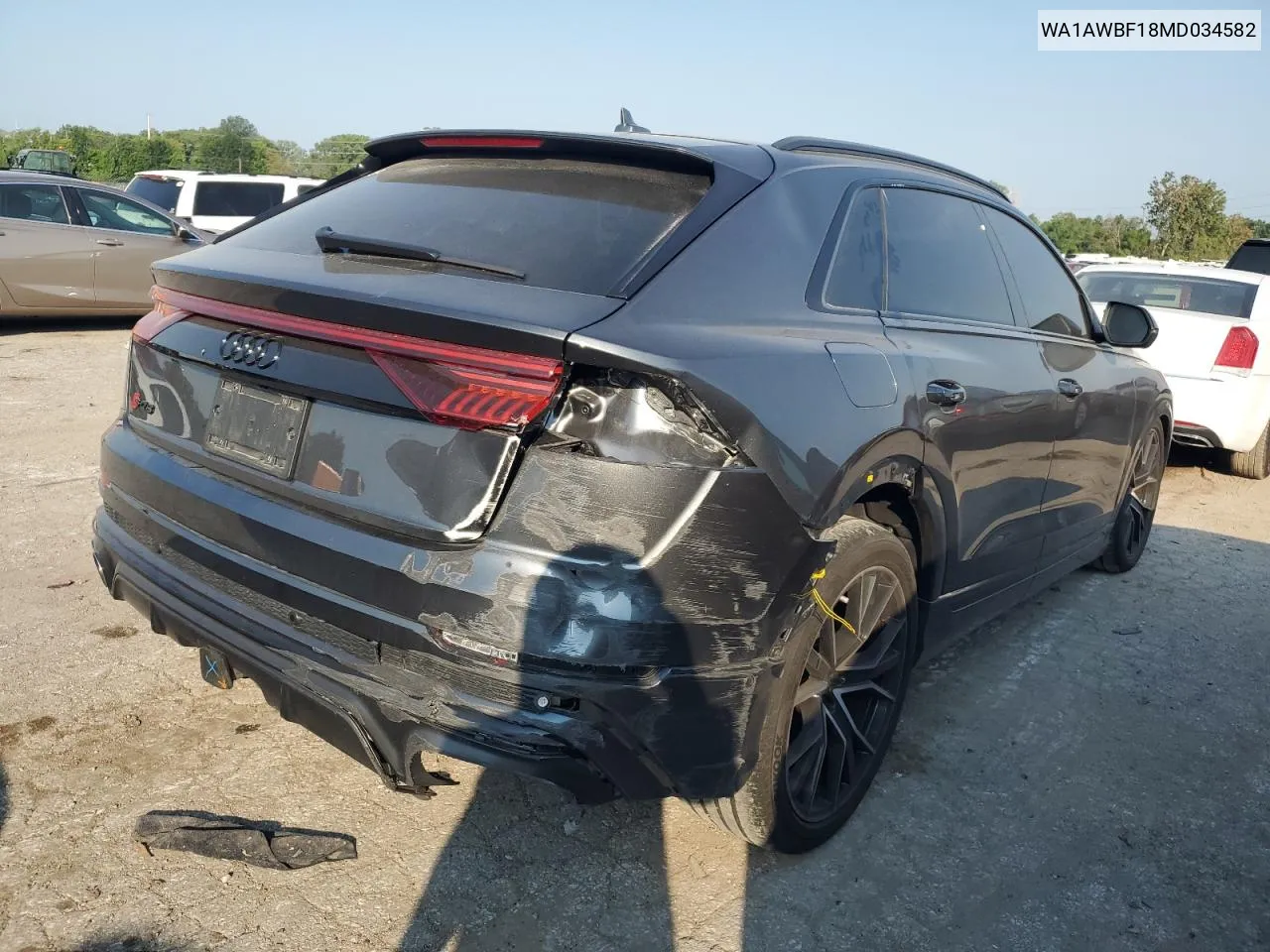 2021 Audi Sq8 Premium Plus VIN: WA1AWBF18MD034582 Lot: 65958394