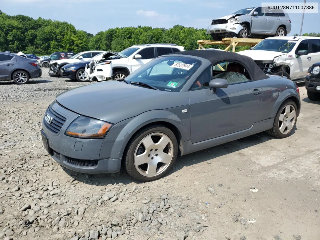 2001 Audi Tt Quattro VIN: TRUUT28N711007386 Lot: 57620844