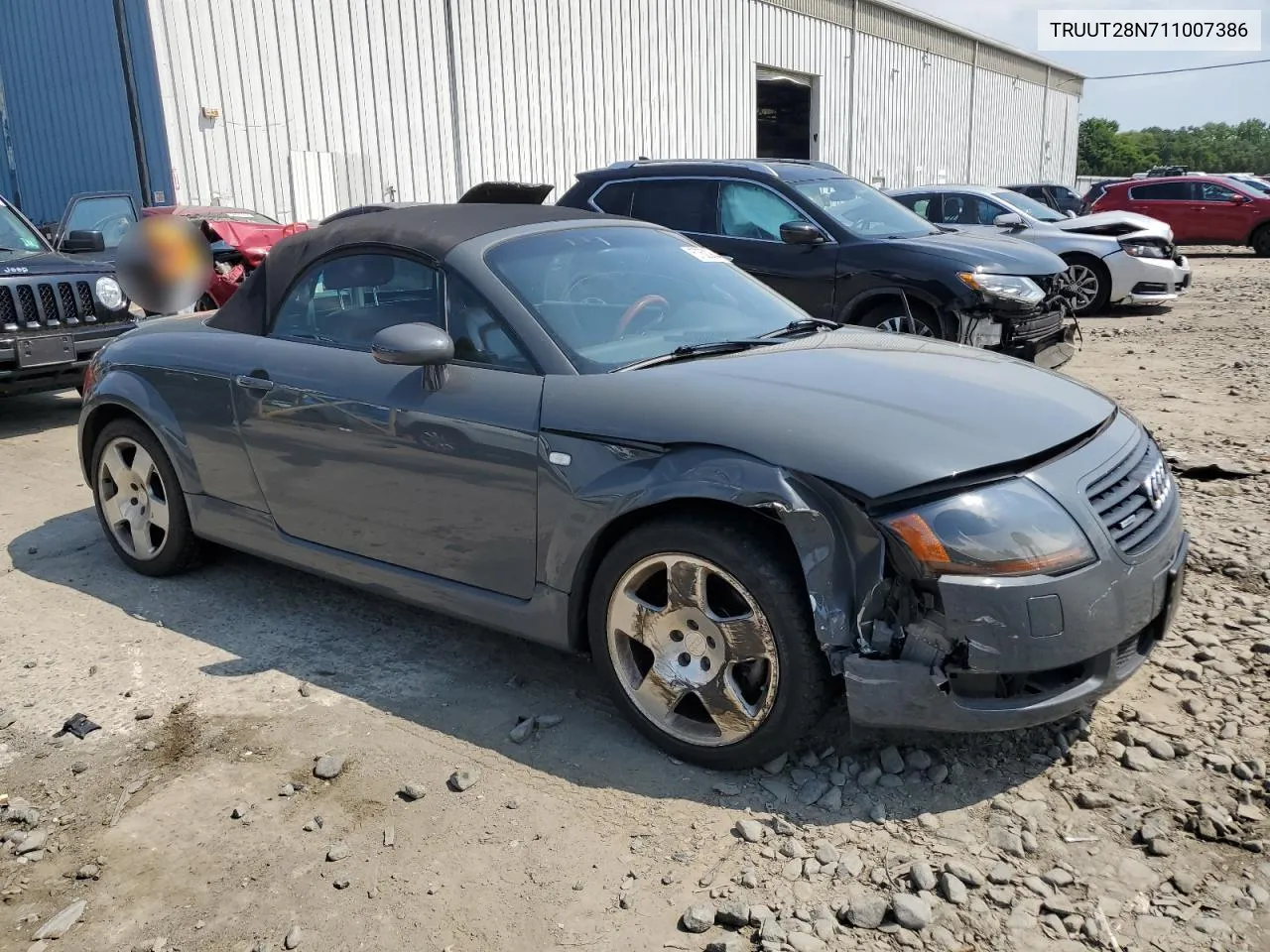 2001 Audi Tt Quattro VIN: TRUUT28N711007386 Lot: 57620844