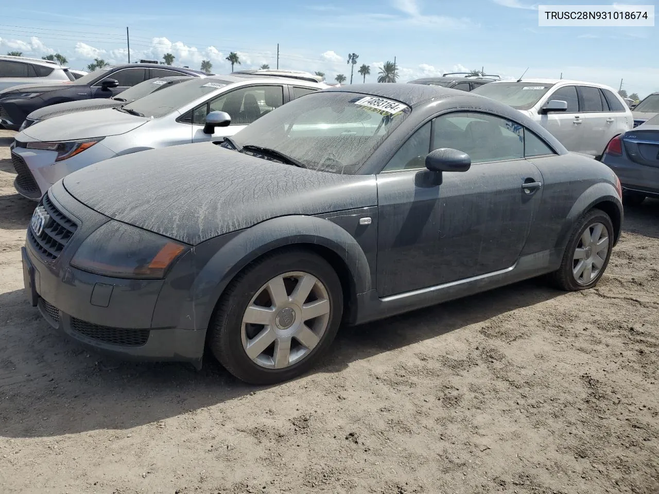 2003 Audi Tt VIN: TRUSC28N931018674 Lot: 74893164