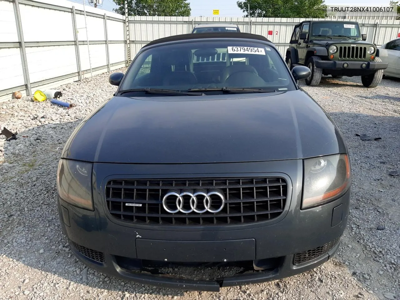 2004 Audi Tt Quattro VIN: TRUUT28NX41006107 Lot: 63794954