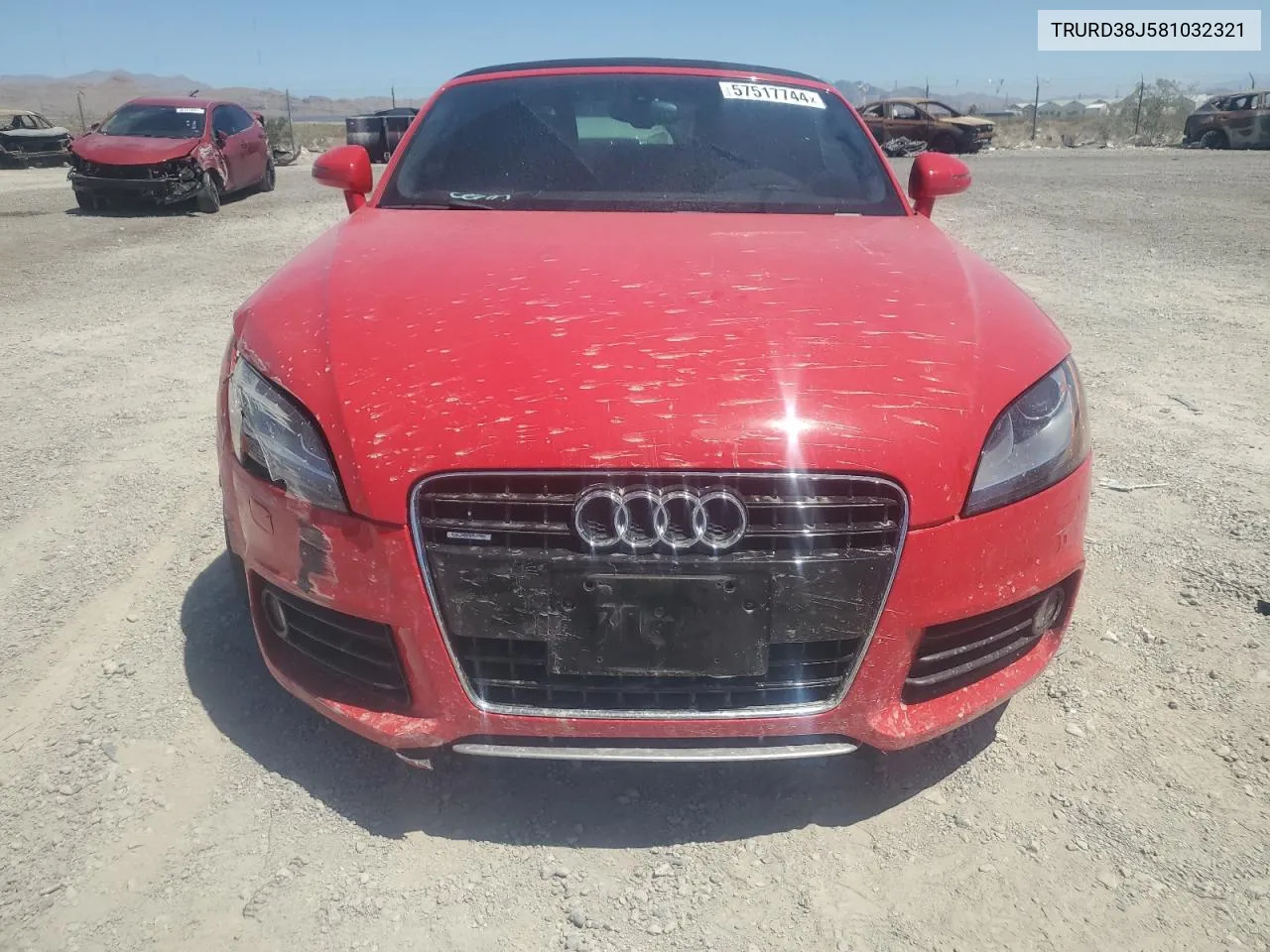 2008 Audi Tt 3.2 Quattro VIN: TRURD38J581032321 Lot: 57517744