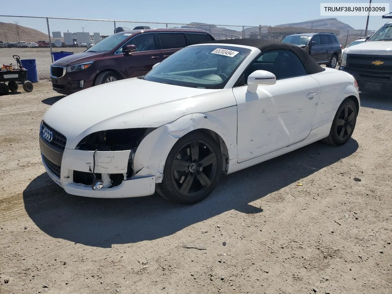 2008 Audi Tt 2.0T VIN: TRUMF38J981003098 Lot: 65203494