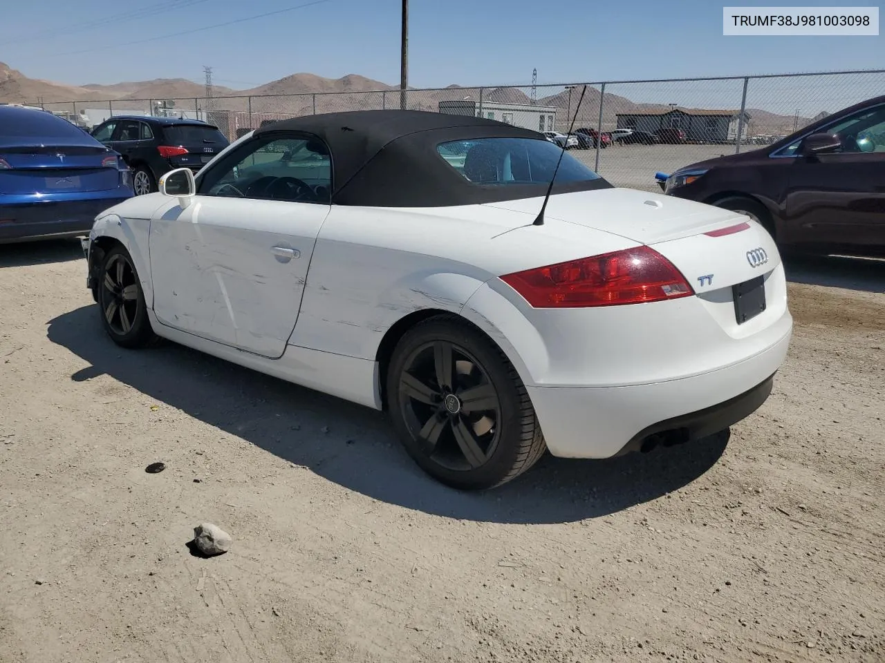 2008 Audi Tt 2.0T VIN: TRUMF38J981003098 Lot: 65203494