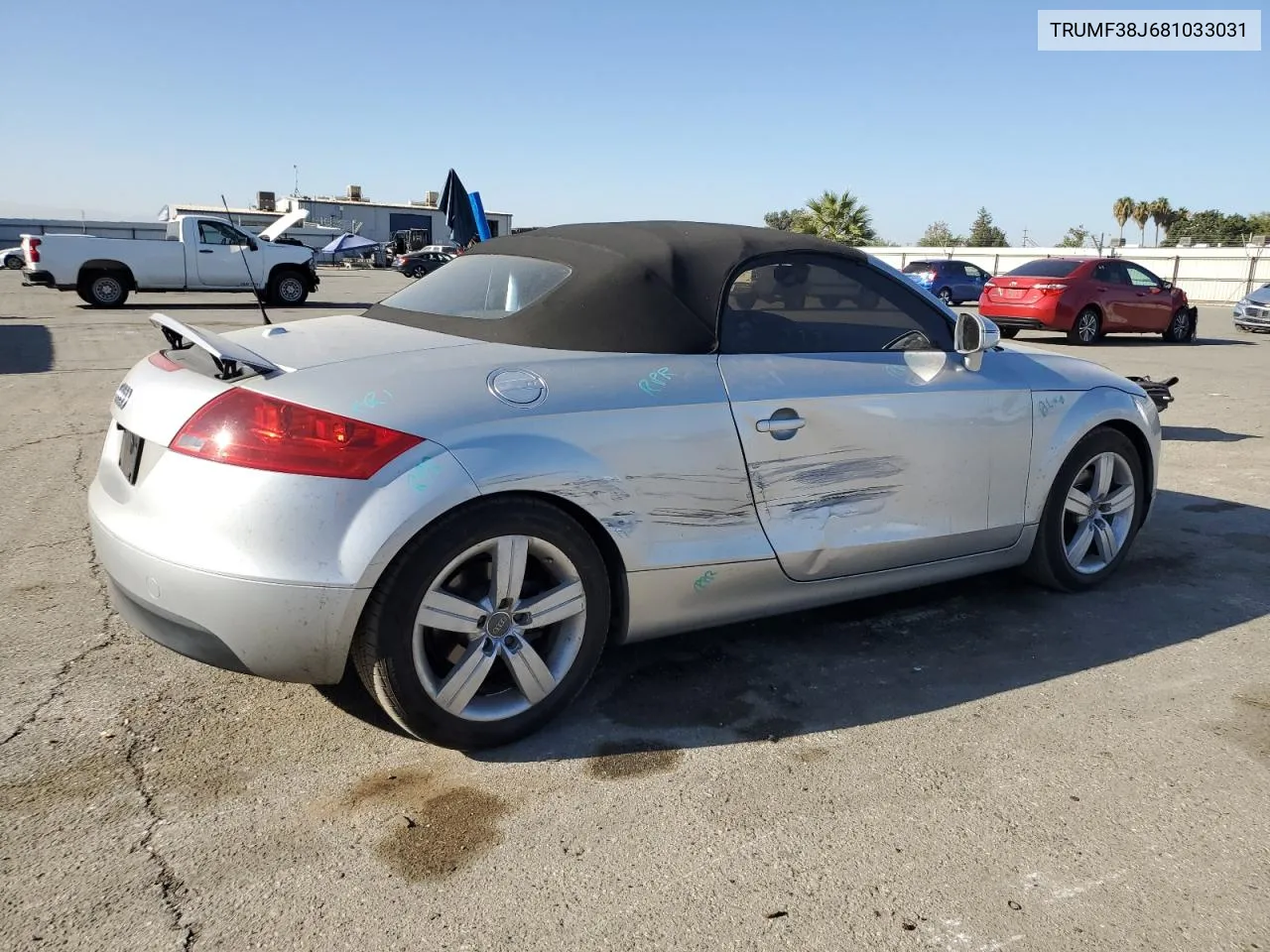 2008 Audi Tt 2.0T VIN: TRUMF38J681033031 Lot: 70658504