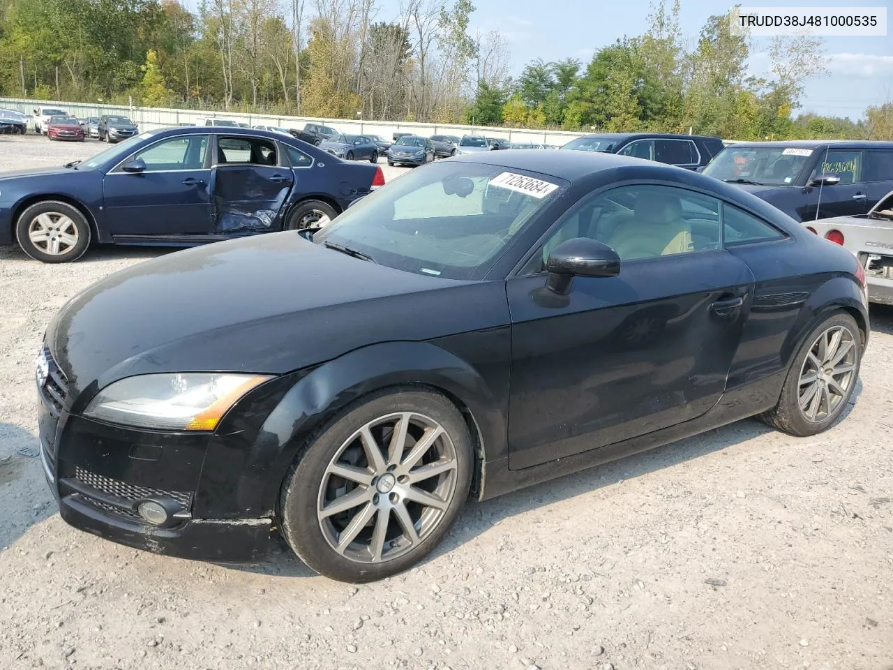 2008 Audi Tt 3.2 Quattro VIN: TRUDD38J481000535 Lot: 71263684